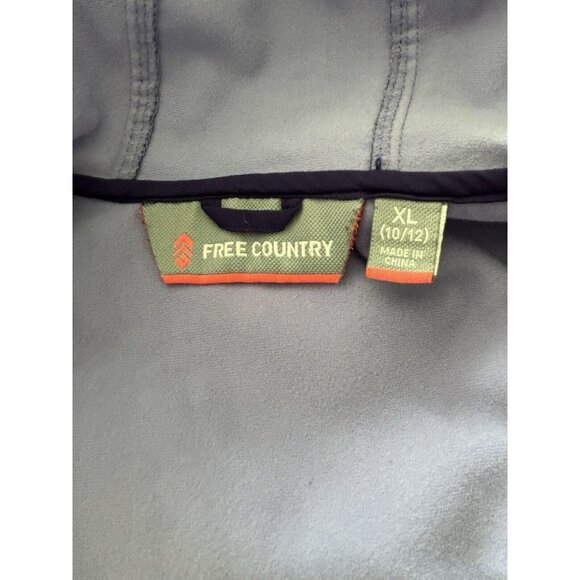 Free Country Jacket Girls Size XL 10-12  Purple & Multicolor Floral Hooded Zip - Picture 7 of 10